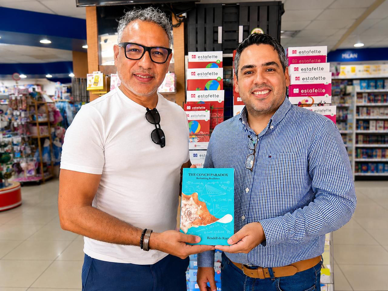 Rendell de Kort with Lincoln D. Gomez at the De Wit & Van Dorp book signing