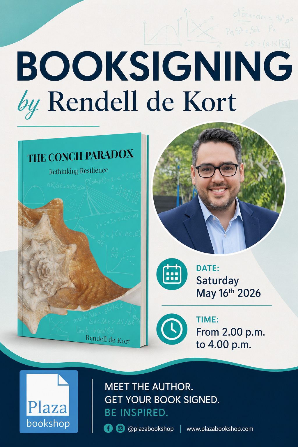 Plaza Bookshop signing poster